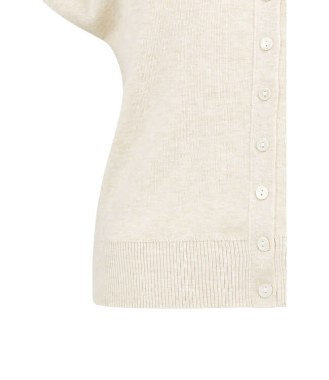 Yaya Sleeveless knit cardigan w/button front