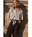 Yaya Jacquard blouse w/short sleeves