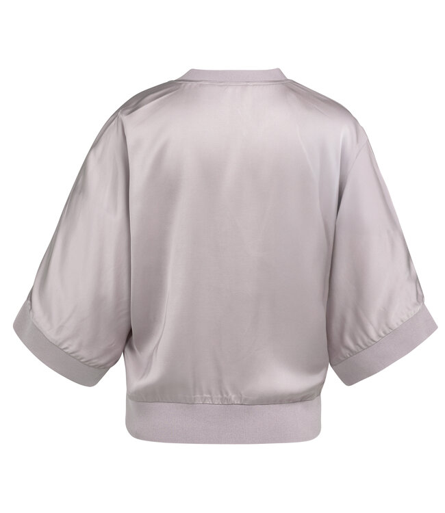 Yaya Satin cardigan w/ribbon trim