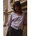 Yaya Satin cardigan w/ribbon trim