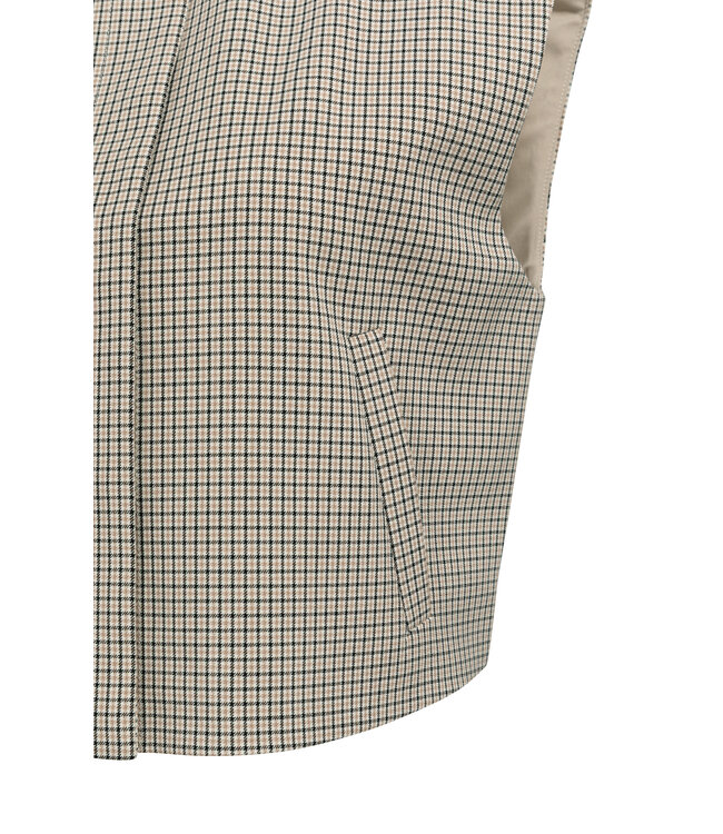 Yaya Checked woven gilet