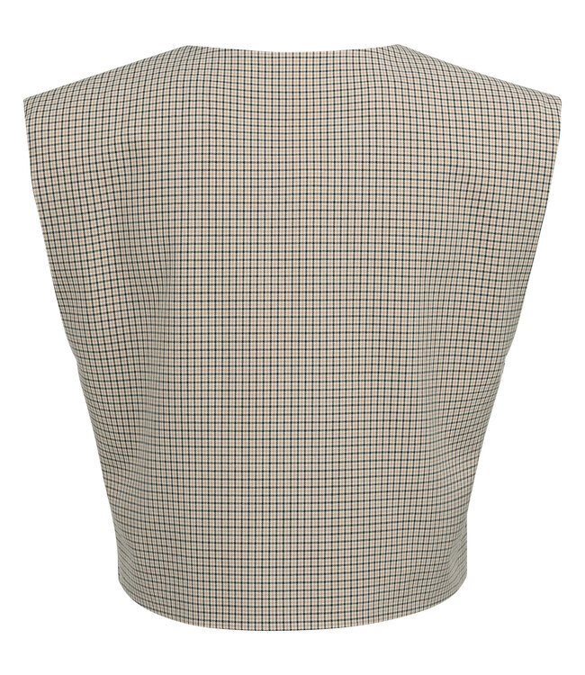 Yaya Checked woven gilet