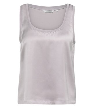 Yaya Satin top w/ribbed neckline