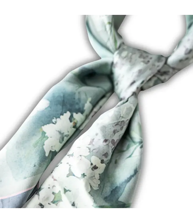 Amyemma Designs Cottage garden silk scarf