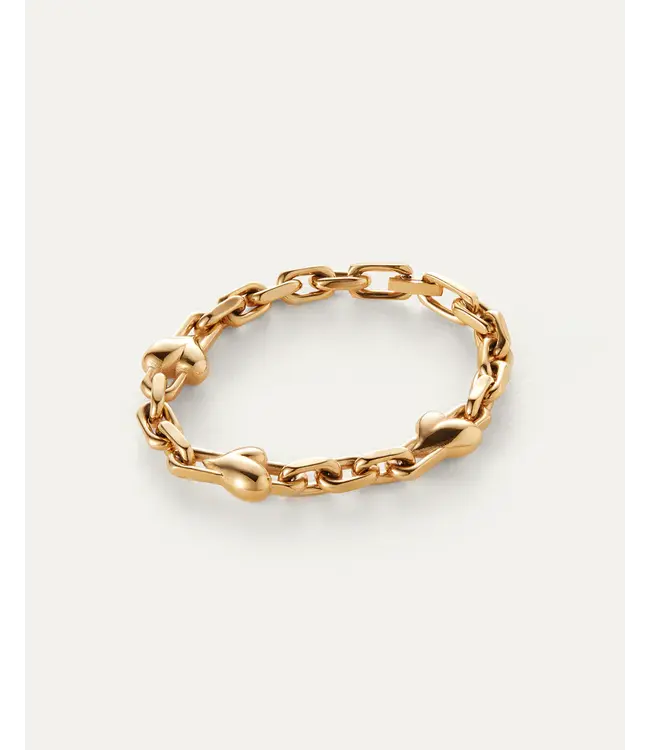 Jenny Bird Art Heart chain gold bracelet