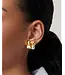 Jenny Bird Small woven square gold earrings