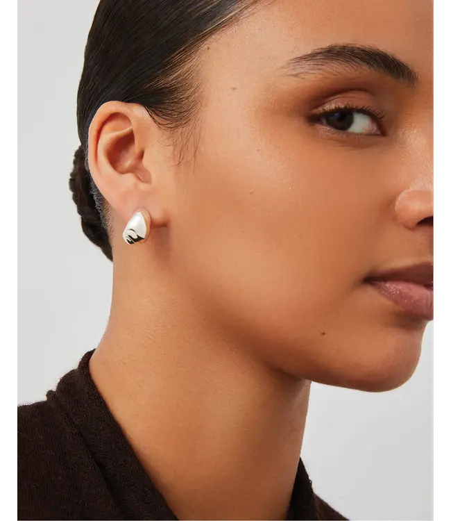 Jenny Bird Small Nelle silver hoops