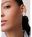 Jenny Bird Small woven square silver earrings