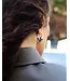 Jenny Bird Padlock heart silver earrings