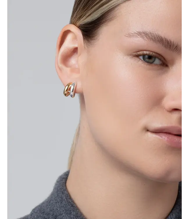 Jenny Bird Mini Florence two tone earring