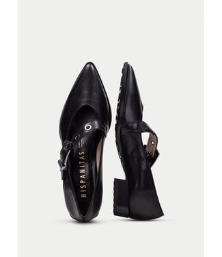 Hispanitas Turin leather shoe w/assymmetric buckle