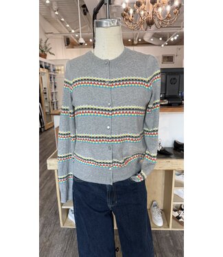 Autumn Cashmere Striped jacquard cardigan