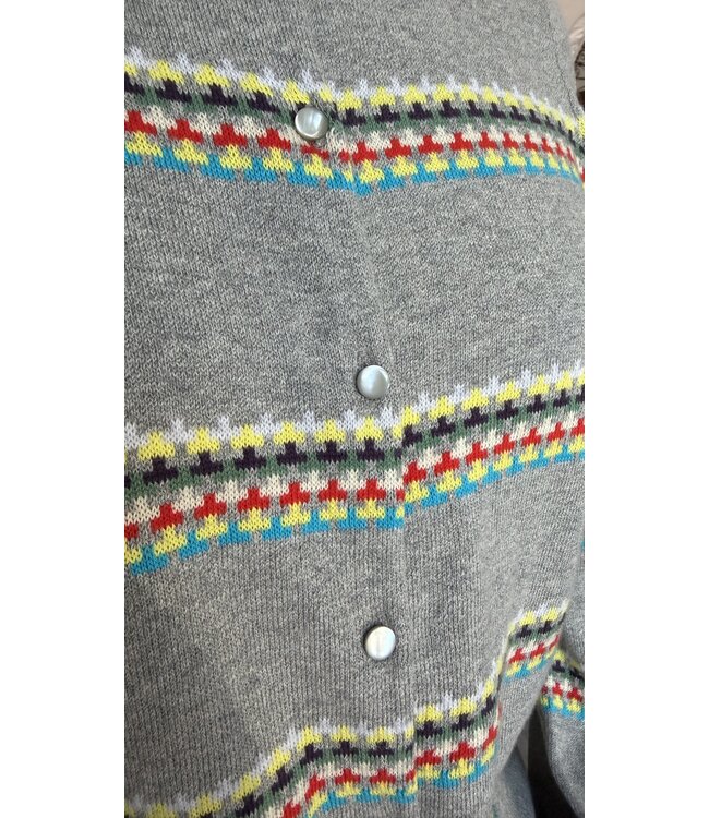 Autumn Cashmere Striped jacquard cardigan