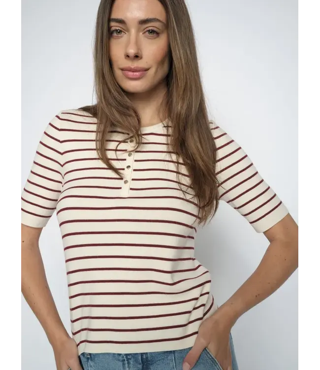 Mos Mosh Aliz caliz stripe ss knit