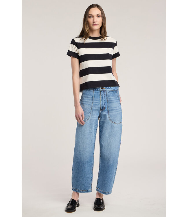 Velvet Fiona jersey stripe top