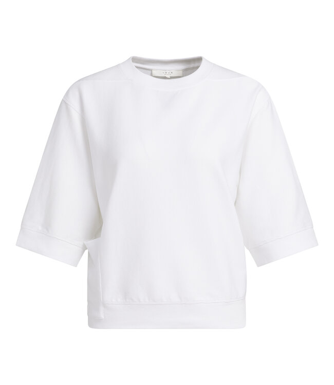 Yaya Short sleeve jersey rib top