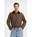 Yaya Woven jacket w/faux leather collar