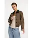 Yaya Woven jacket w/faux leather collar