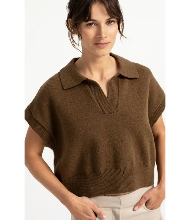 Yaya Knitted spencer w/collar