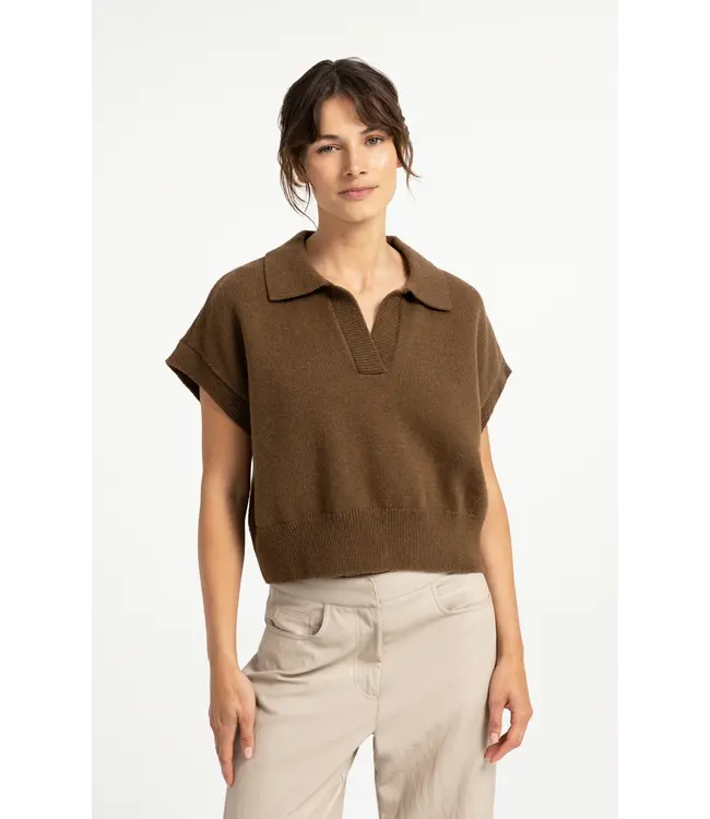 Yaya Knitted spencer w/collar