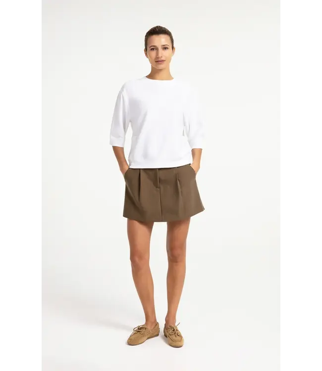 Yaya Short sleeve jersey rib top