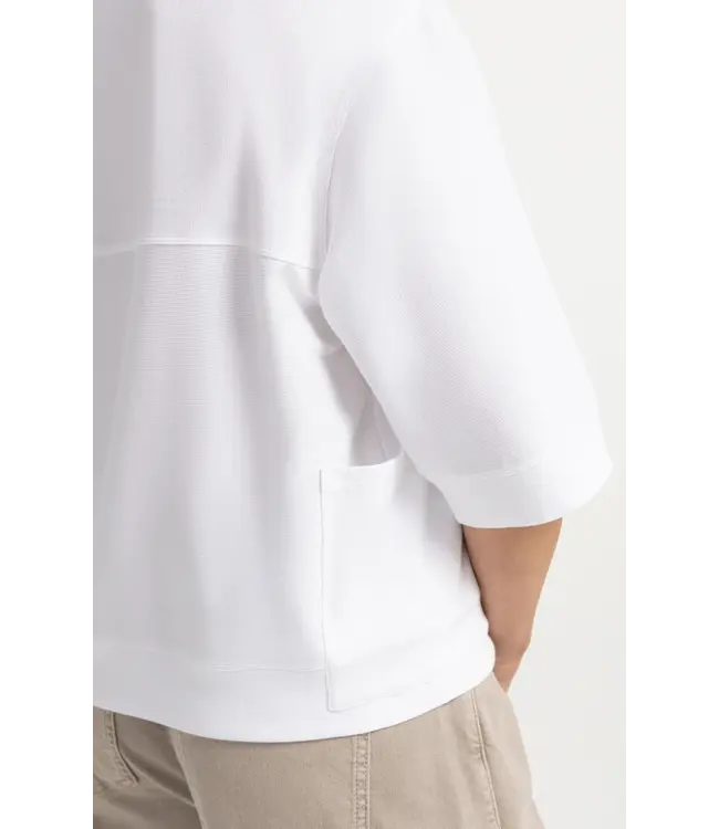 Yaya Short sleeve jersey rib top