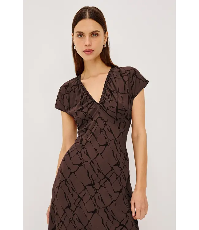 Rails Kourt print cap sleeve dress