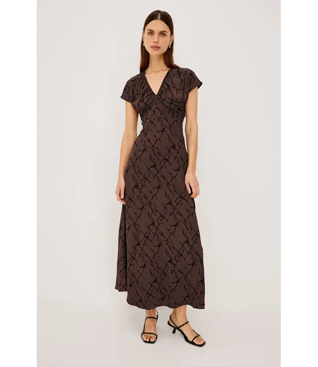 Rails Kourt print cap sleeve dress
