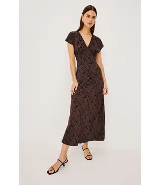 Rails Kourt print cap sleeve dress