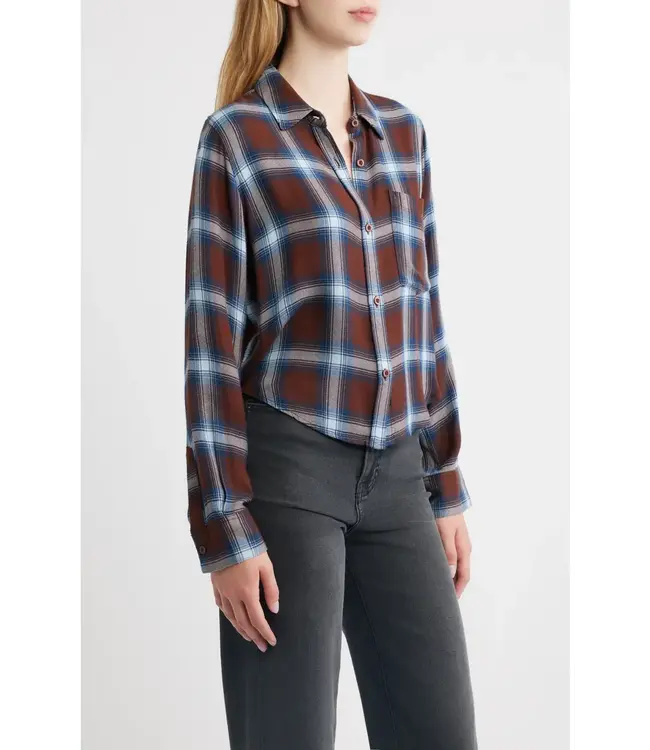 Rails Malin plaid crop button down