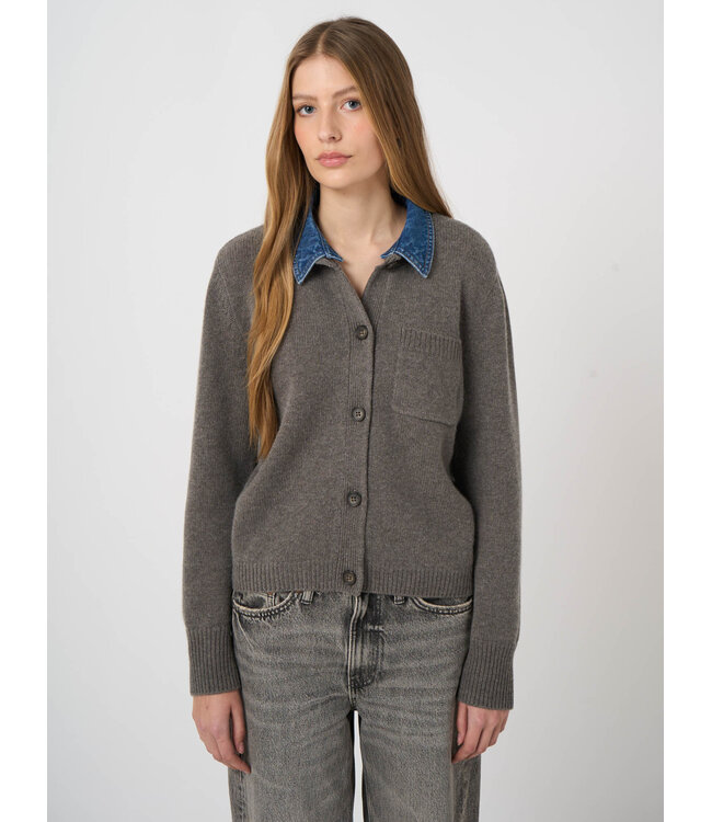 Repeat Wool/cashmere knitted cardigan