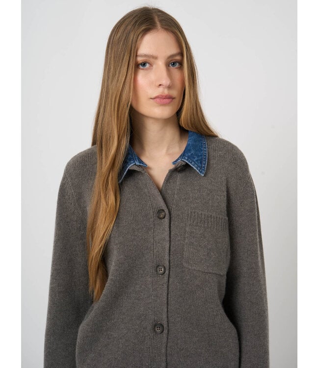 Repeat Wool/cashmere knitted cardigan