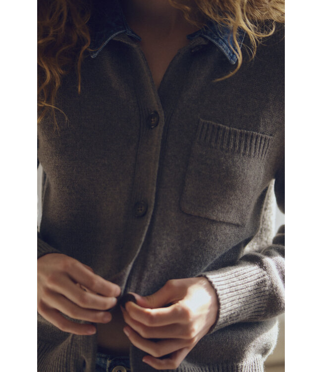 Repeat Wool/cashmere knitted cardigan