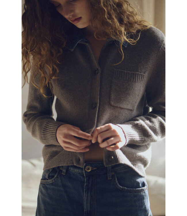 Repeat Wool/cashmere knitted cardigan