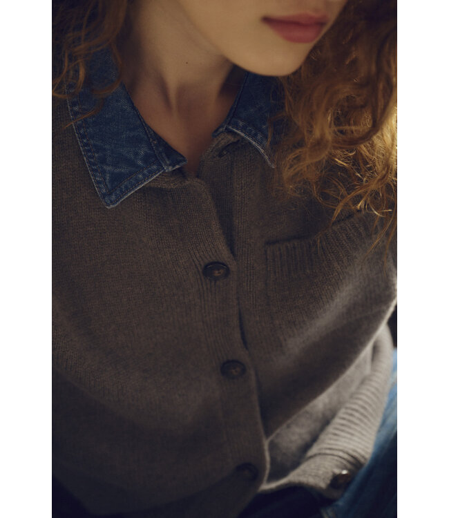Repeat Wool/cashmere knitted cardigan