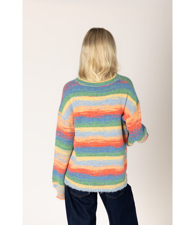 Lyla + Luxe Abba novelty stripe sweater