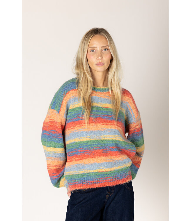 Lyla + Luxe Abba novelty stripe sweater