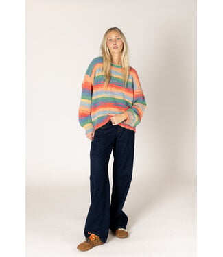 Lyla + Luxe Abba novelty stripe sweater