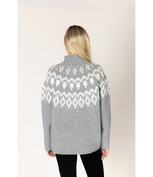 Lyla + Luxe Aggie fairisle mock sweater