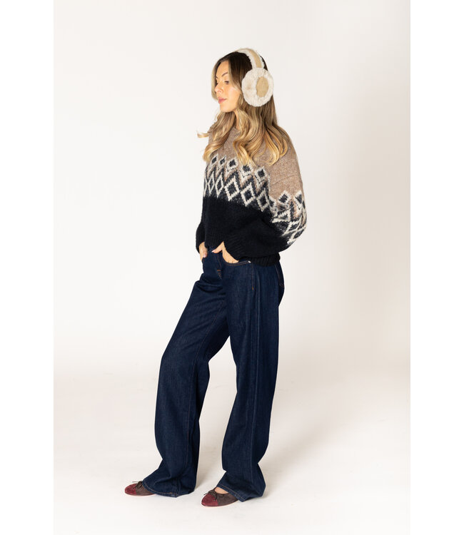 Lyla + Luxe Aria fairisle crew sweater