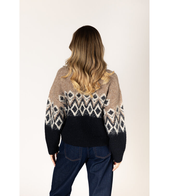 Lyla + Luxe Aria fairisle crew sweater