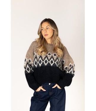 Lyla + Luxe Aria fairisle crew sweater