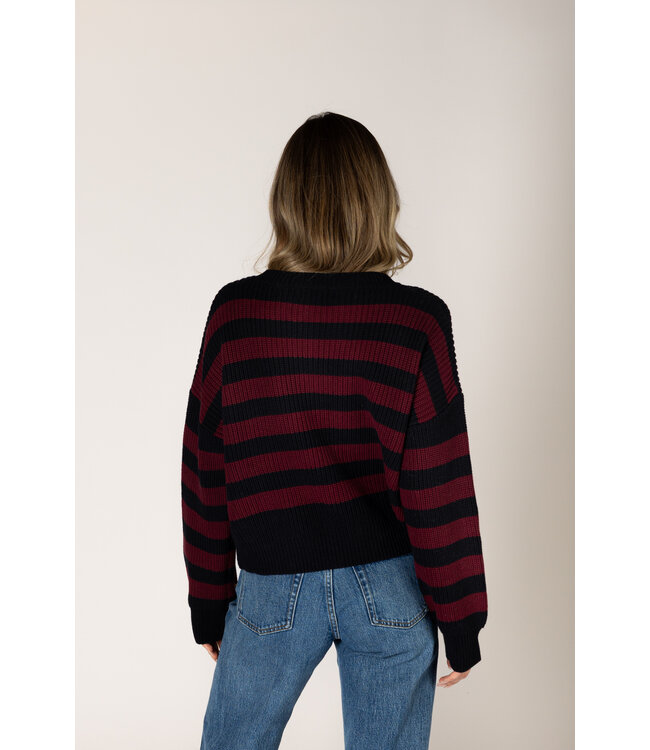 Lyla + Luxe Bobby cotton stripe sweater