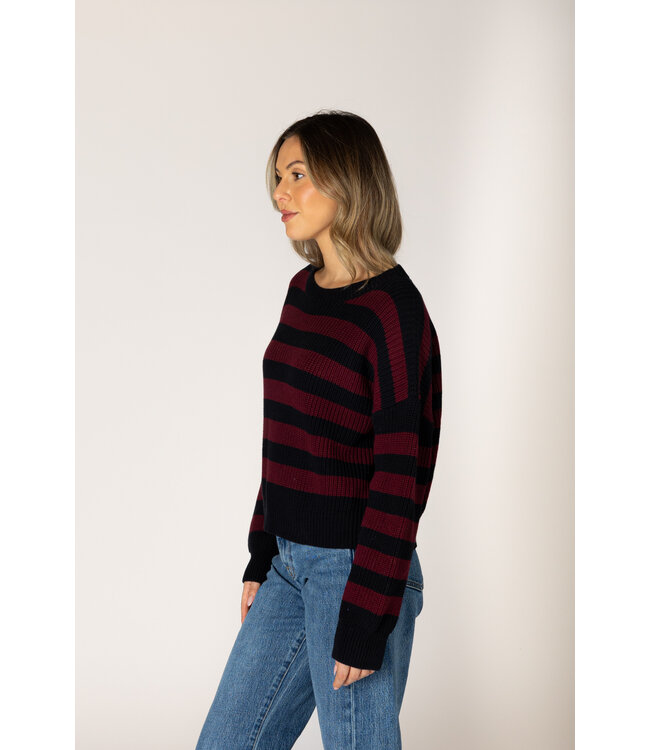 Lyla + Luxe Bobby cotton stripe sweater