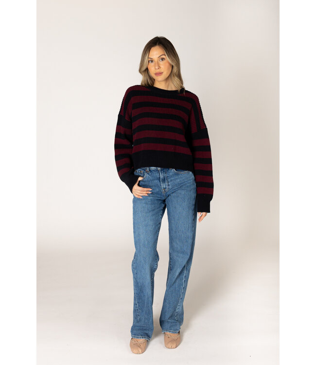 Lyla + Luxe Bobby cotton stripe sweater