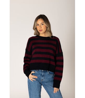 Lyla + Luxe Bobby cotton stripe sweater