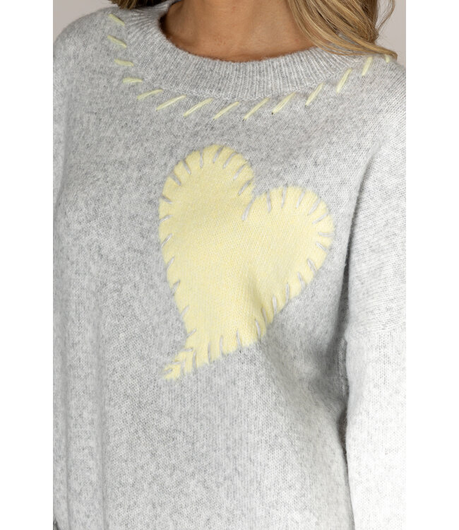 Lyla + Luxe Heart crew sweater