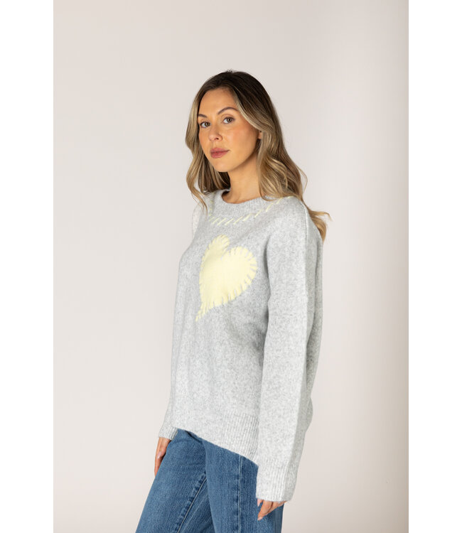 Lyla + Luxe Heart crew sweater