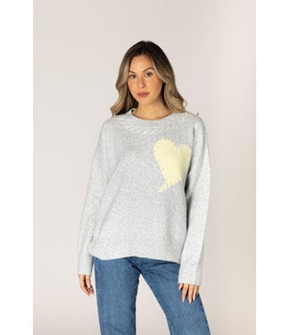 Lyla + Luxe Heart crew sweater