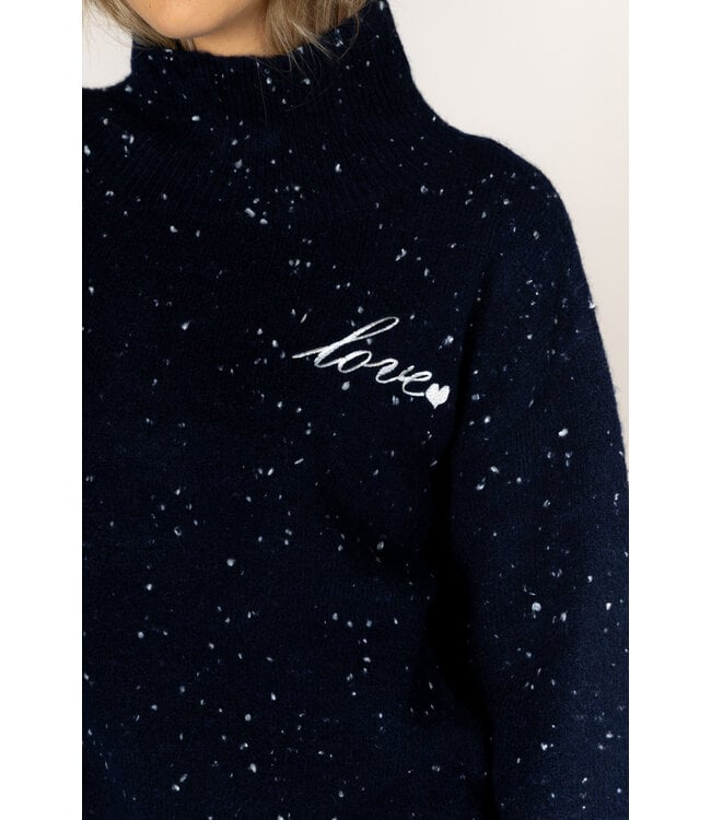 Lyla + Luxe Macy heart fleck sweater